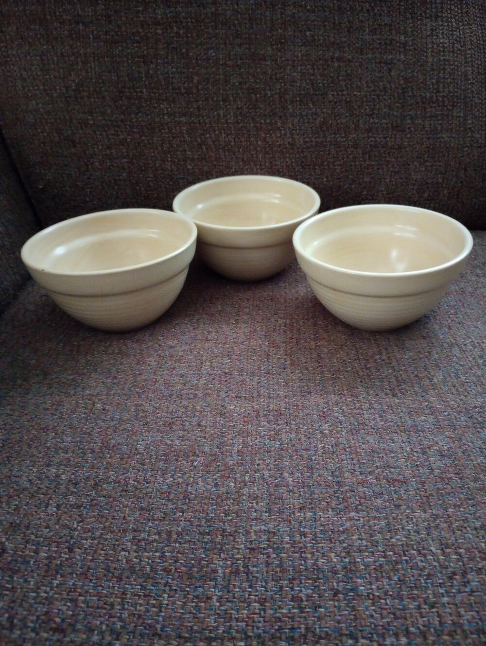 Pfaltzgraff Stonewash Yellow Pattern Soup Cereal Bowls Made In Mexico- Set of 3
